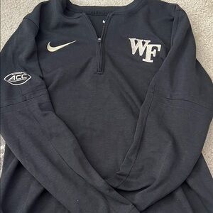 Wake Forest Nike Men's Dri-Fit Black Quarter Zip Sweater